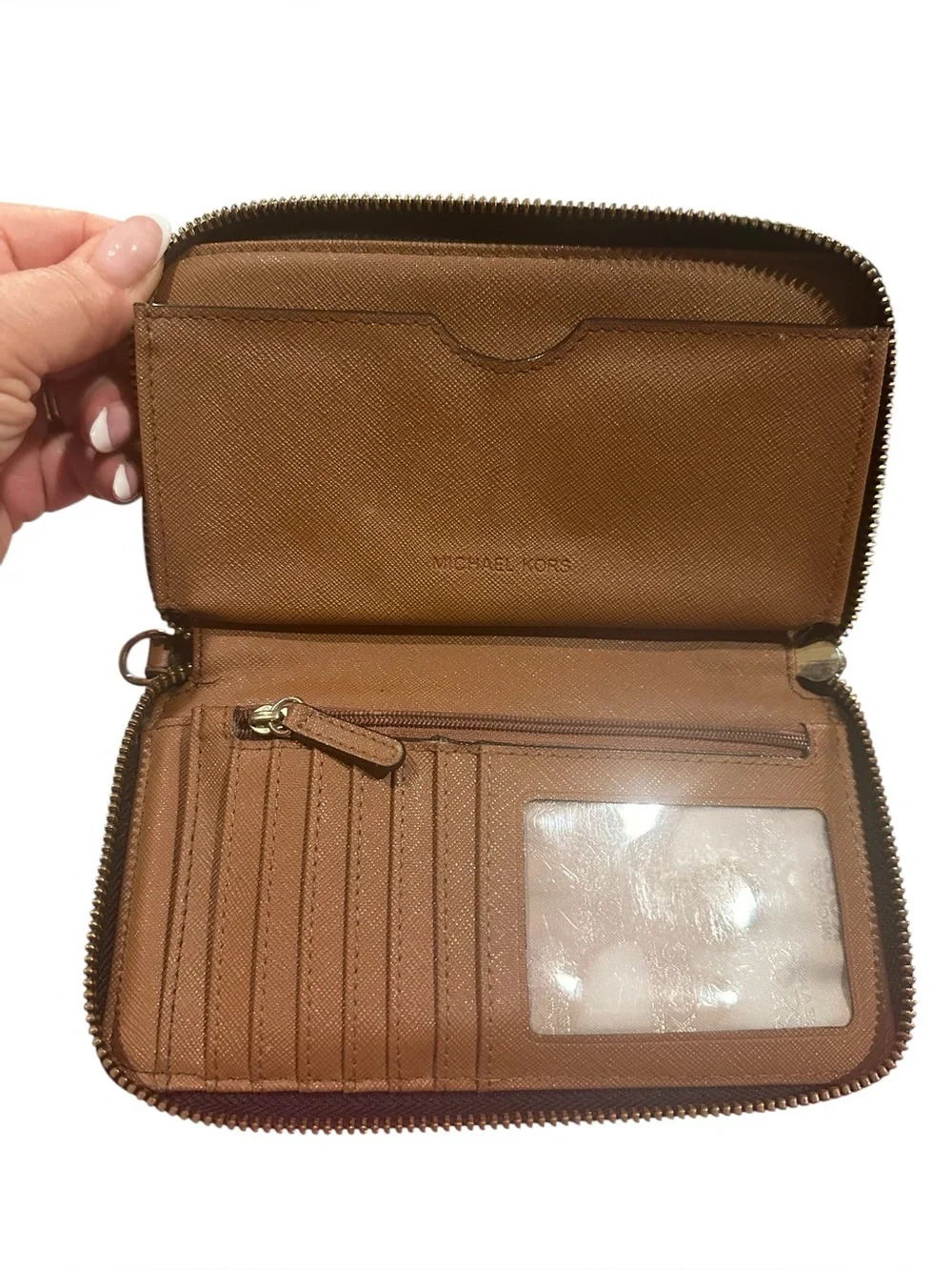 Michael Kors Jet Set Continental Wallet MK Signature Black Brown